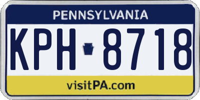 PA license plate KPH8718
