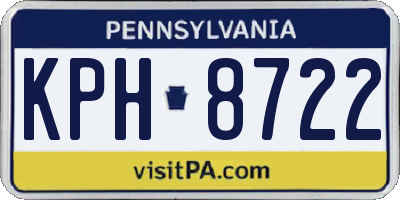 PA license plate KPH8722