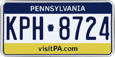 PA license plate KPH8724