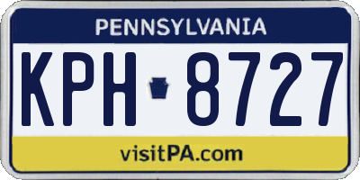 PA license plate KPH8727