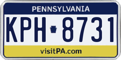 PA license plate KPH8731