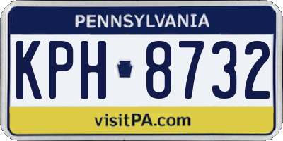 PA license plate KPH8732