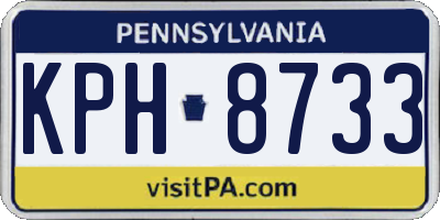 PA license plate KPH8733