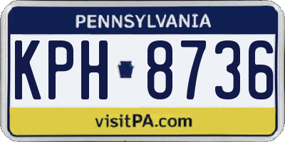 PA license plate KPH8736