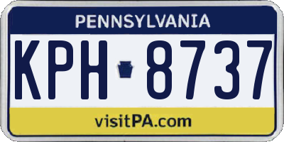 PA license plate KPH8737
