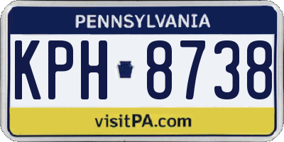 PA license plate KPH8738