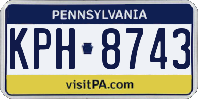 PA license plate KPH8743