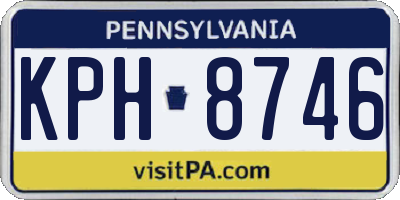 PA license plate KPH8746