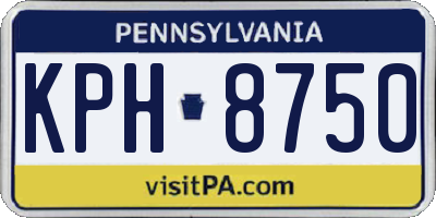 PA license plate KPH8750