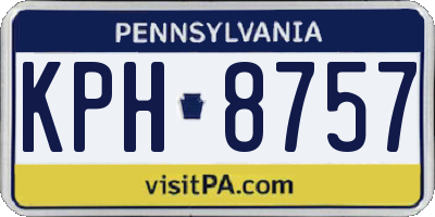 PA license plate KPH8757