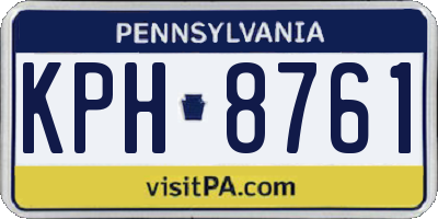 PA license plate KPH8761