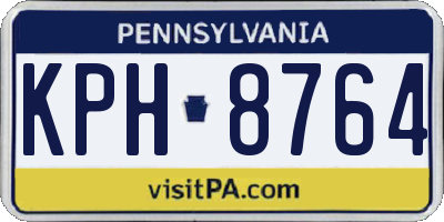 PA license plate KPH8764
