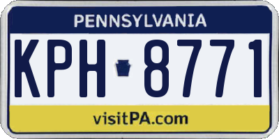 PA license plate KPH8771