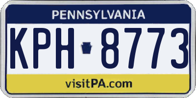 PA license plate KPH8773