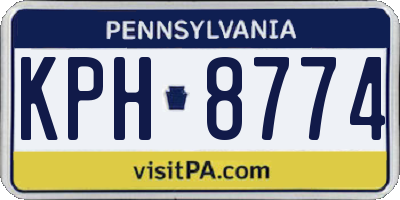 PA license plate KPH8774