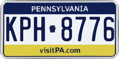 PA license plate KPH8776