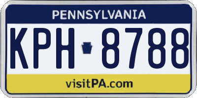 PA license plate KPH8788