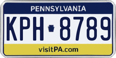 PA license plate KPH8789