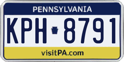 PA license plate KPH8791