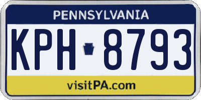 PA license plate KPH8793