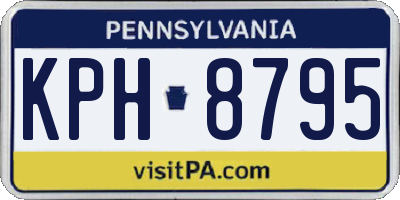 PA license plate KPH8795