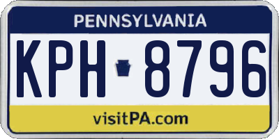 PA license plate KPH8796