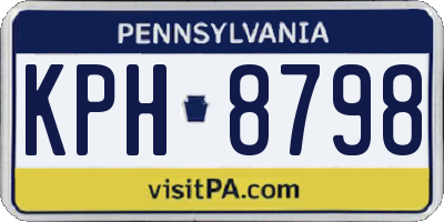 PA license plate KPH8798