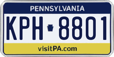PA license plate KPH8801