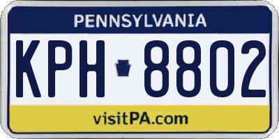 PA license plate KPH8802