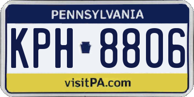 PA license plate KPH8806