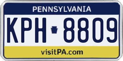 PA license plate KPH8809