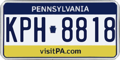 PA license plate KPH8818