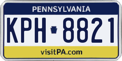PA license plate KPH8821