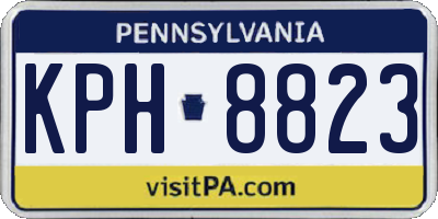 PA license plate KPH8823
