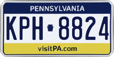 PA license plate KPH8824