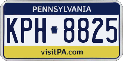 PA license plate KPH8825