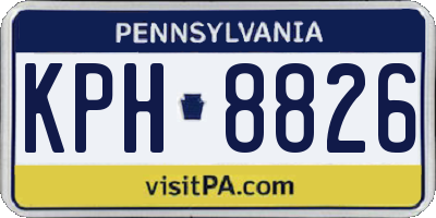 PA license plate KPH8826