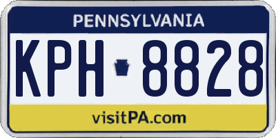PA license plate KPH8828
