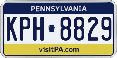 PA license plate KPH8829