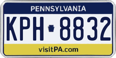 PA license plate KPH8832