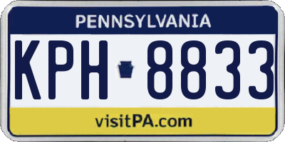 PA license plate KPH8833