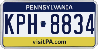 PA license plate KPH8834