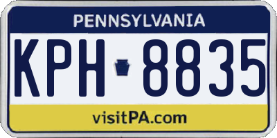 PA license plate KPH8835