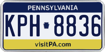 PA license plate KPH8836