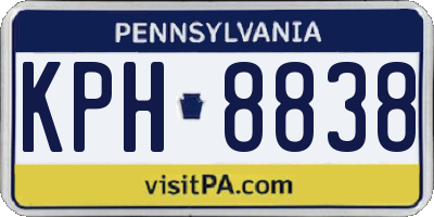 PA license plate KPH8838