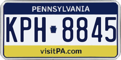 PA license plate KPH8845