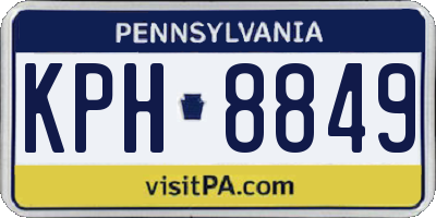 PA license plate KPH8849