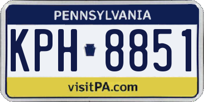 PA license plate KPH8851