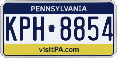 PA license plate KPH8854