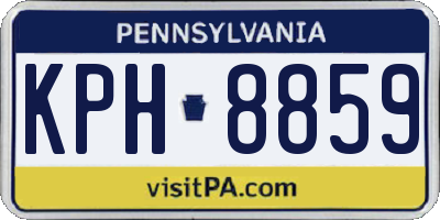PA license plate KPH8859